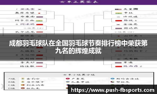 成都羽毛球队在全国羽毛球节奏排行榜中荣获第九名的辉煌成就